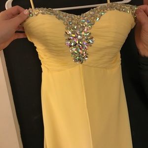 Pale Yellow Prom Dress